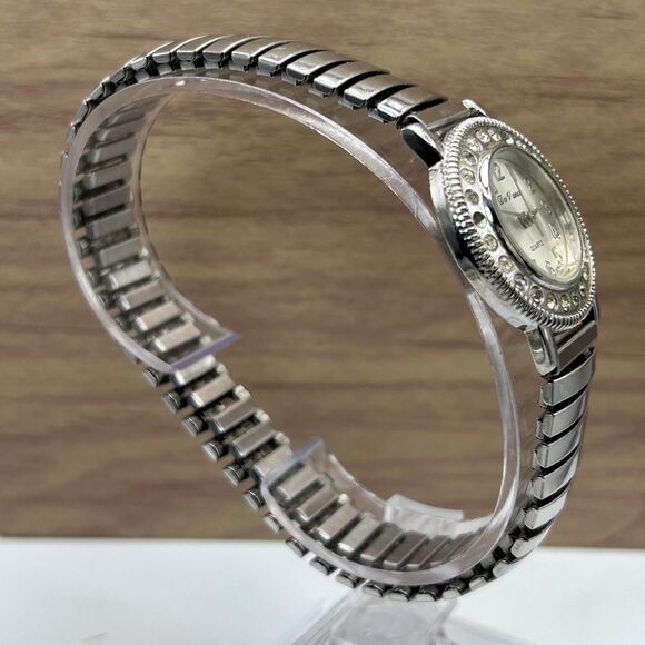 Da Vanci Rhinestone, White Dial, Silver Tone Band Quartz - Picture 7 of 7